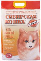 Наполнитель для кошачьего туалета комкующийся, Оптима, Сибирская кошка, 10 л