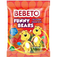 Жев.Мармелад BEBETO"FUNNY BEARS"70г.(вкус лимона,клубники,апельсина,яблока)*12шт