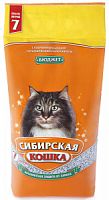 Наполнитель для кошачьего туалета впитывающий, Бюджет, Сибирская кошка, 7 л
