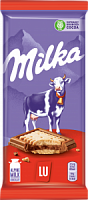 Шоколад Milka молочный с печеньем LU, 87 г