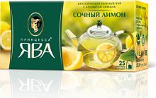 Чай зеленый Принцесса ЯВА Сочный Лимон, 25 пакетиков